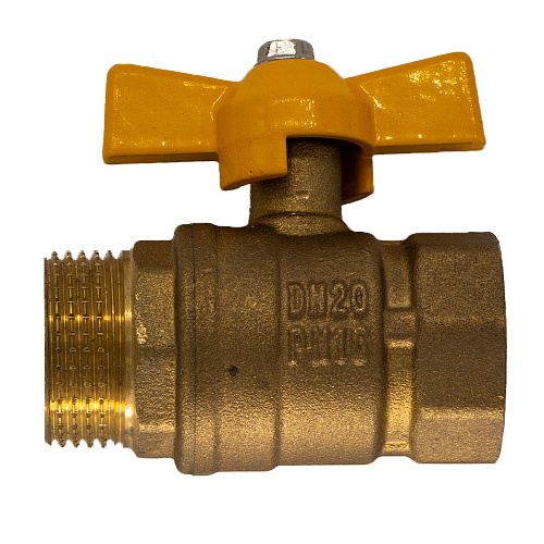 Кран шаровой для газа 1" г/ш бабочка ОПТИМА ГАЗ