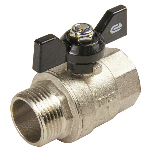 Кран шаровой для воды 1" г/ш бабочка, никель, ONDO Кран шаровой для воды 1" г/ш бабочка, никель, ONDO