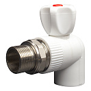 Кран шаровой PP-R для радиатора угловой DN 25х1/2" СТМ ПЛАСТ