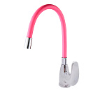 Смеситель ROEGEN RG014P для кухни,  40 мм,  на гайке,  с боковой металлической ручкой,  с гибким розовы