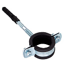Хомут 1-1/4" (38-45мм) металлорезиновый с дюбелем и шурупом CTM
