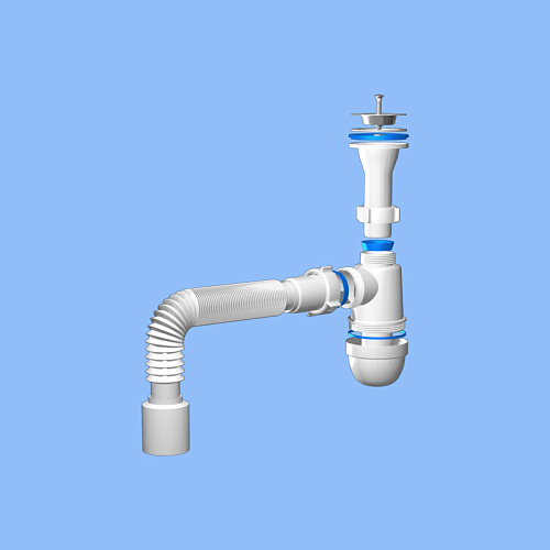 Сифон  1 1/4" *40 с гибкой трубой 40*50