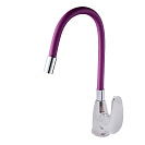 Смеситель ROEGEN RG014L для кухни,  40 мм,  на гайке,  с боковой металлической ручкой,  с гибким лиловы
