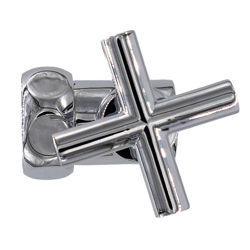 Вентиль угл. 1"х3/4" г/г ручка-крест для п/с хром. СТМ ТЕРМО