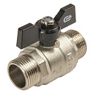 Кран шаровой для воды 3/4" ш/ш бабочка,  никель,  ONDO