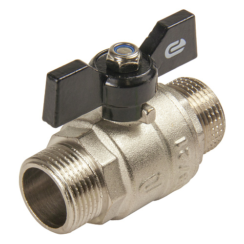 Кран шаровой для воды 3/4" ш/ш бабочка, никель, ONDO Кран шаровой для воды 3/4" ш/ш бабочка, никель, ONDO