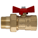 Кран шаровой для воды 1/2" с накидной гайкой бабочка ГАЛЛОП 132_1