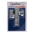 Кран шаровой для бытовых приборов угл.  1/2"х1/2" ш/ш с фильтром и отражат. бабочка,  хромированный СТМ