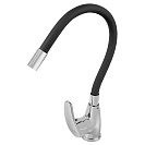 Смеситель FLOE FK234-GN для кухни,  40 мм,  на гайке,  с боковой ручкой,  с гибким черным изливом