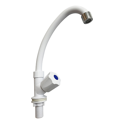 Смеситель ROEGEN RY523A моно, 1/2" м/к, ABS, белый, вентиль Мария  L2