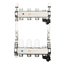 Коллекторная группа ONDO нерж сталь 3 вых. в сборе  с термостатическими и запорными клапанами