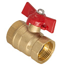 Кран шаровой для воды 1" г/г бабочка ОПТИМА_2