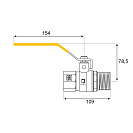 Кран шаровой для газа 2" г/ш рычаг CTM ГАЗ_4