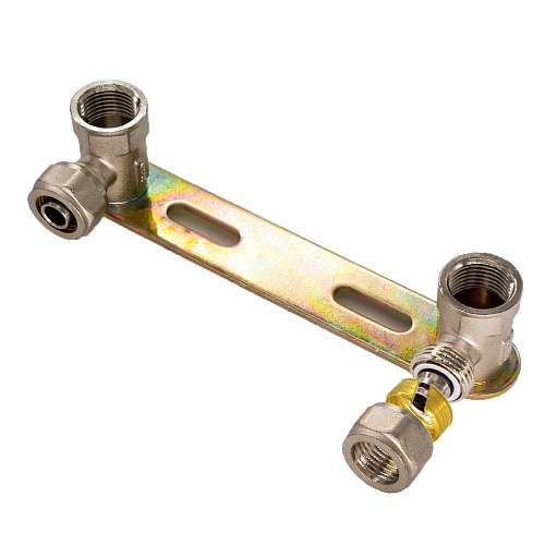 Уголок на планке для крепл. смес. в/р 16х1/2 CTM Уголок на планке для крепл. смес. в/р 16х1/2 CTM