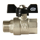 Кран шаровой для воды 1/2" г/ш бабочка,  никель,  ONDO_2