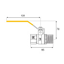 Кран шаровой для газа 1-1/2" г/ш рычаг CTM ГАЗ_4