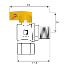 Кран шаровой для газа угловой 1/2" г/ш бабочка CTM ГАЗ_1