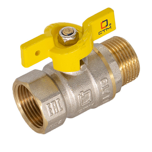 Кран шаровой для газа 1/2" г/ш бабочка CTM ГАЗ Кран шаровой для газа 1/2" г/ш бабочка CTM ГАЗ