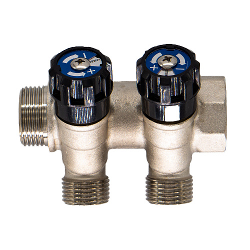 Коллектор 2 выхода вентиль н/р 1"х1/2" СТМ Коллектор 2 выхода вентиль н/р 1"х1/2" СТМ